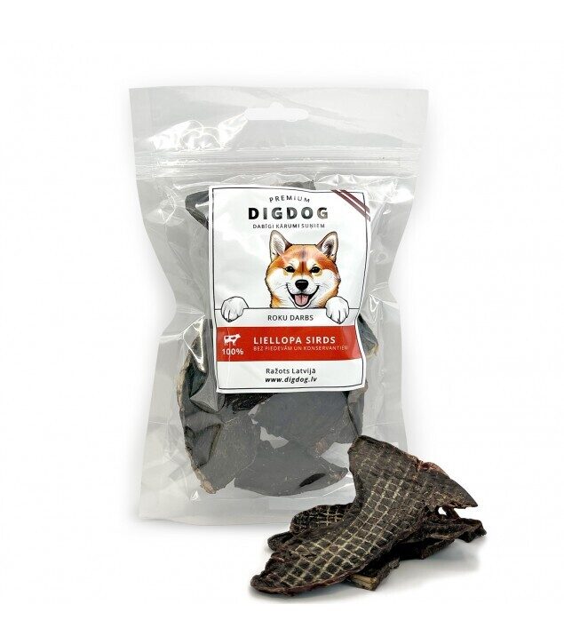 Dried beef heart pieces 40g